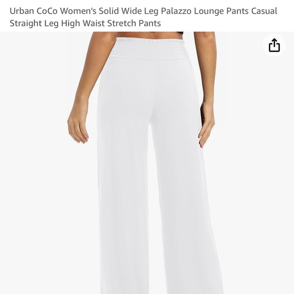 Women's Solid Wide Leg Lounge Pants Casual Straight Leg High Waist Stretch Pants - Picture 1 of 3